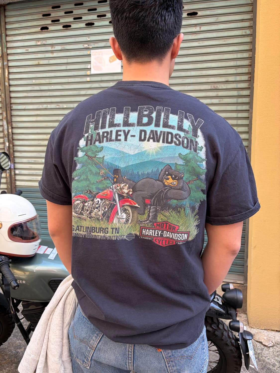Harley Davidson Hillbilly print faded T 상품이미지2