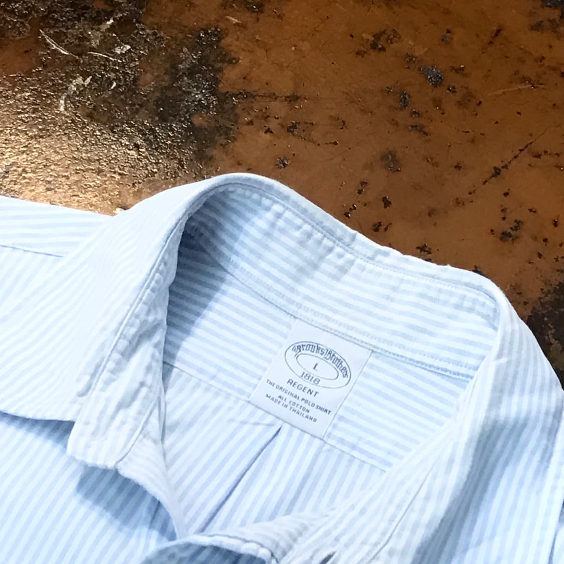 브룩스브라더스 오리 자수 소라 스트라이프 셔츠 남성 105 110 상품이미지4