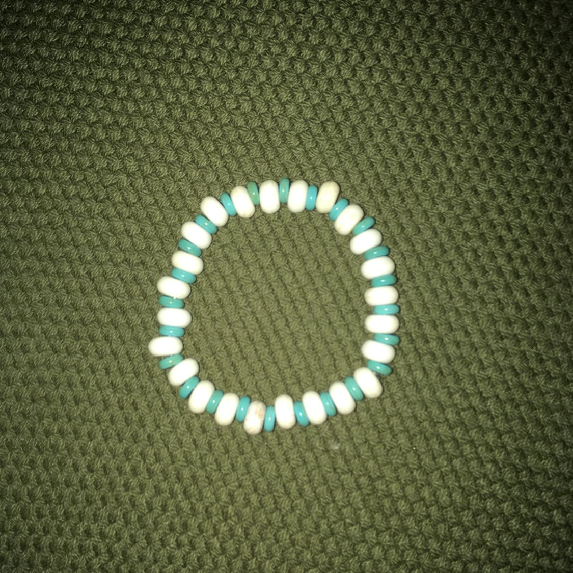 보헤미안 화이트&블루 터키석 팔찌 상품이미지2