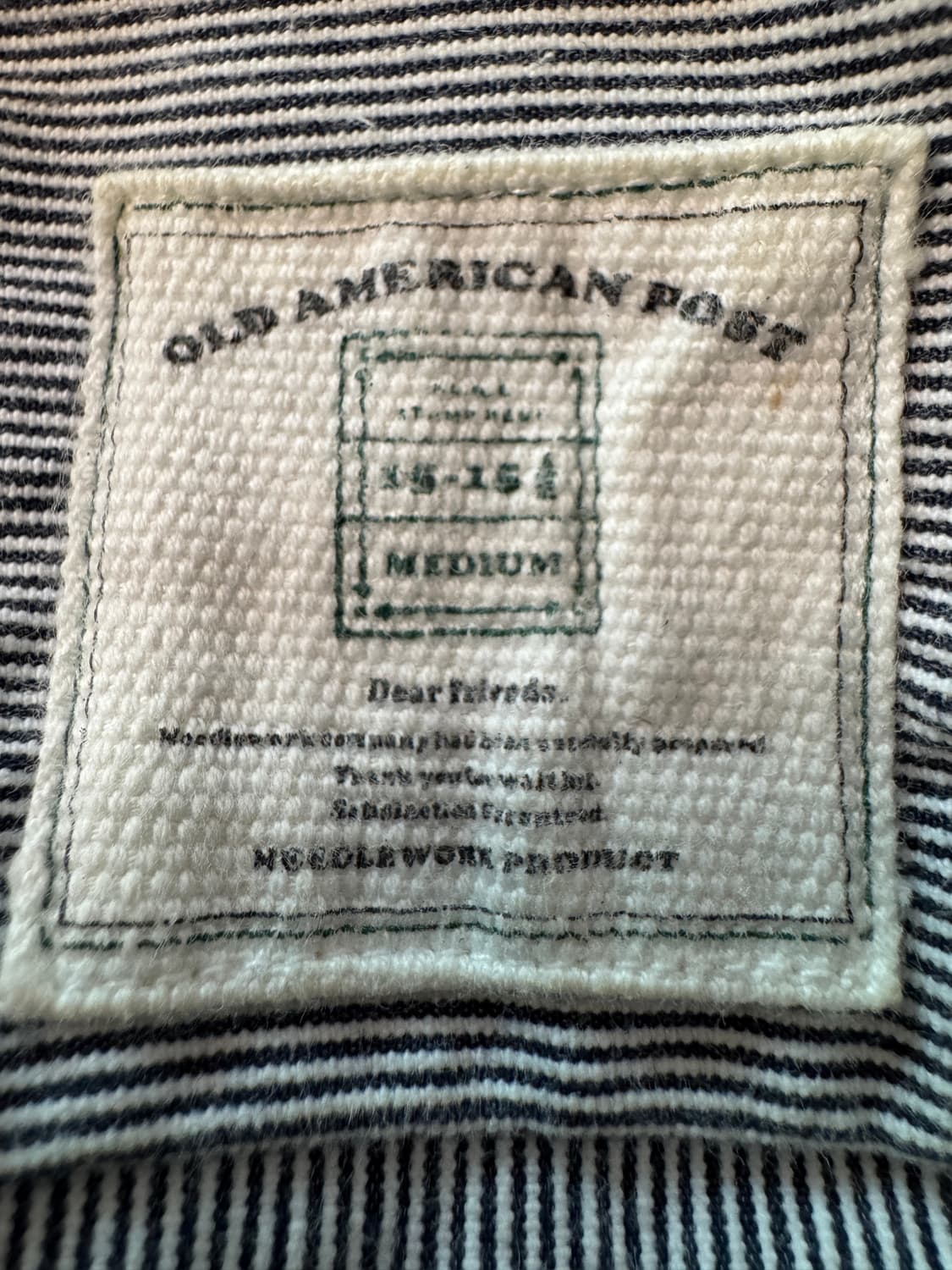 Old american post 히코리 워크 셔츠 S-M 상품이미지2