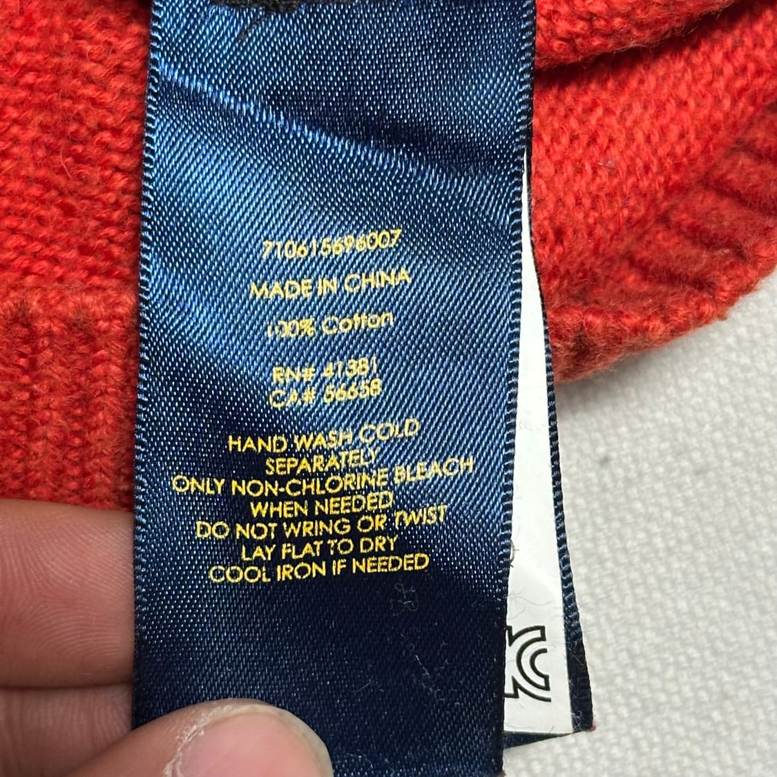 M 폴로랄프로렌 오렌지 반집업 코튼 니트 상품이미지5