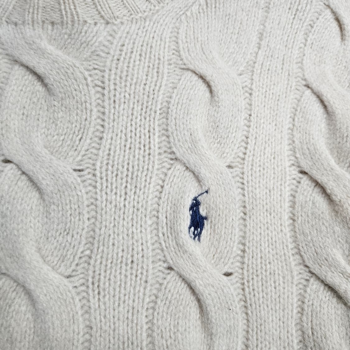 폴로 랄프 로렌 신형 QR 캐시미어 울 케이블 니트 M 상품이미지5