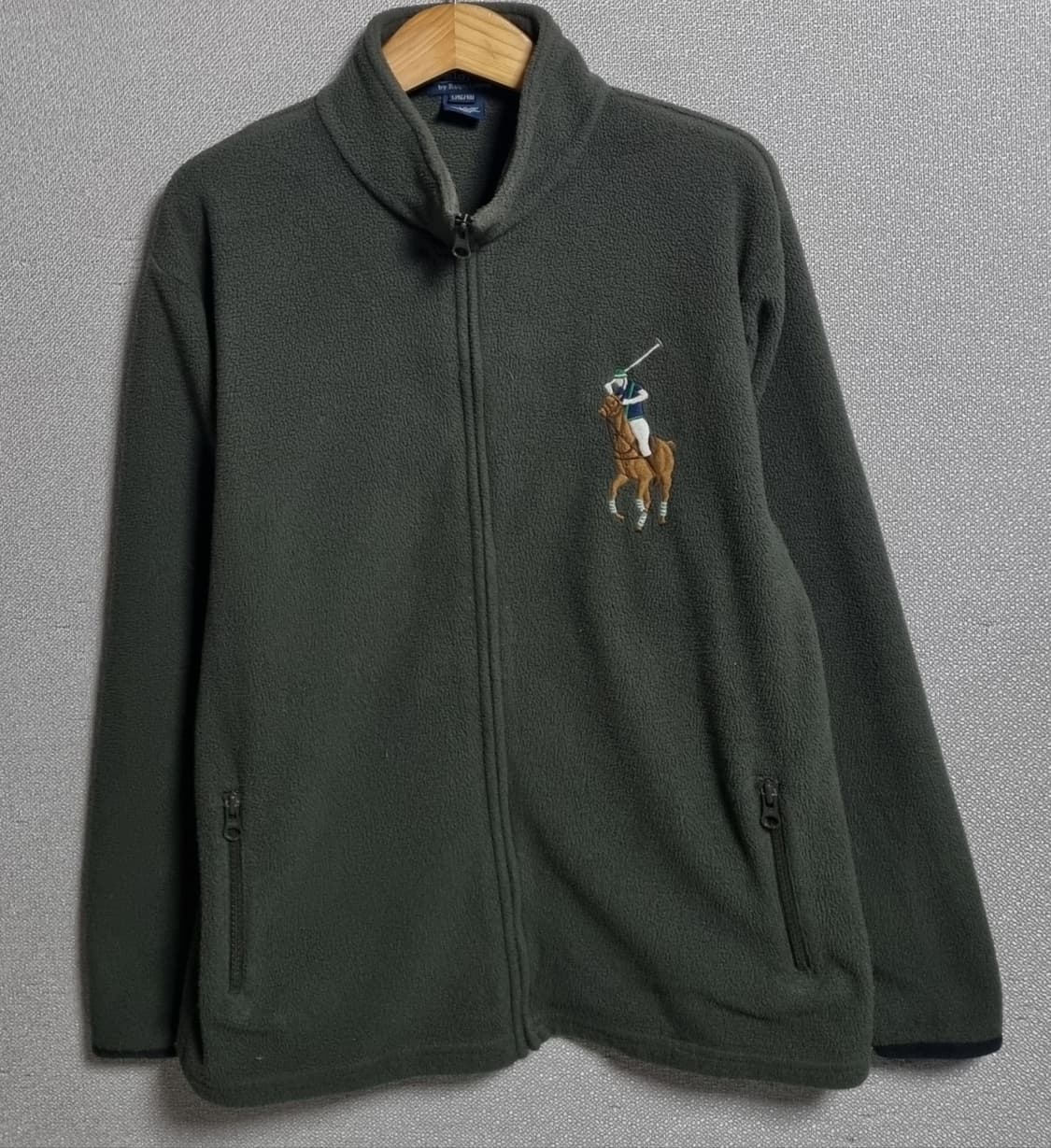 실측 S (55) 폴로랄프로렌 카키 후리스 플리스 상품이미지1