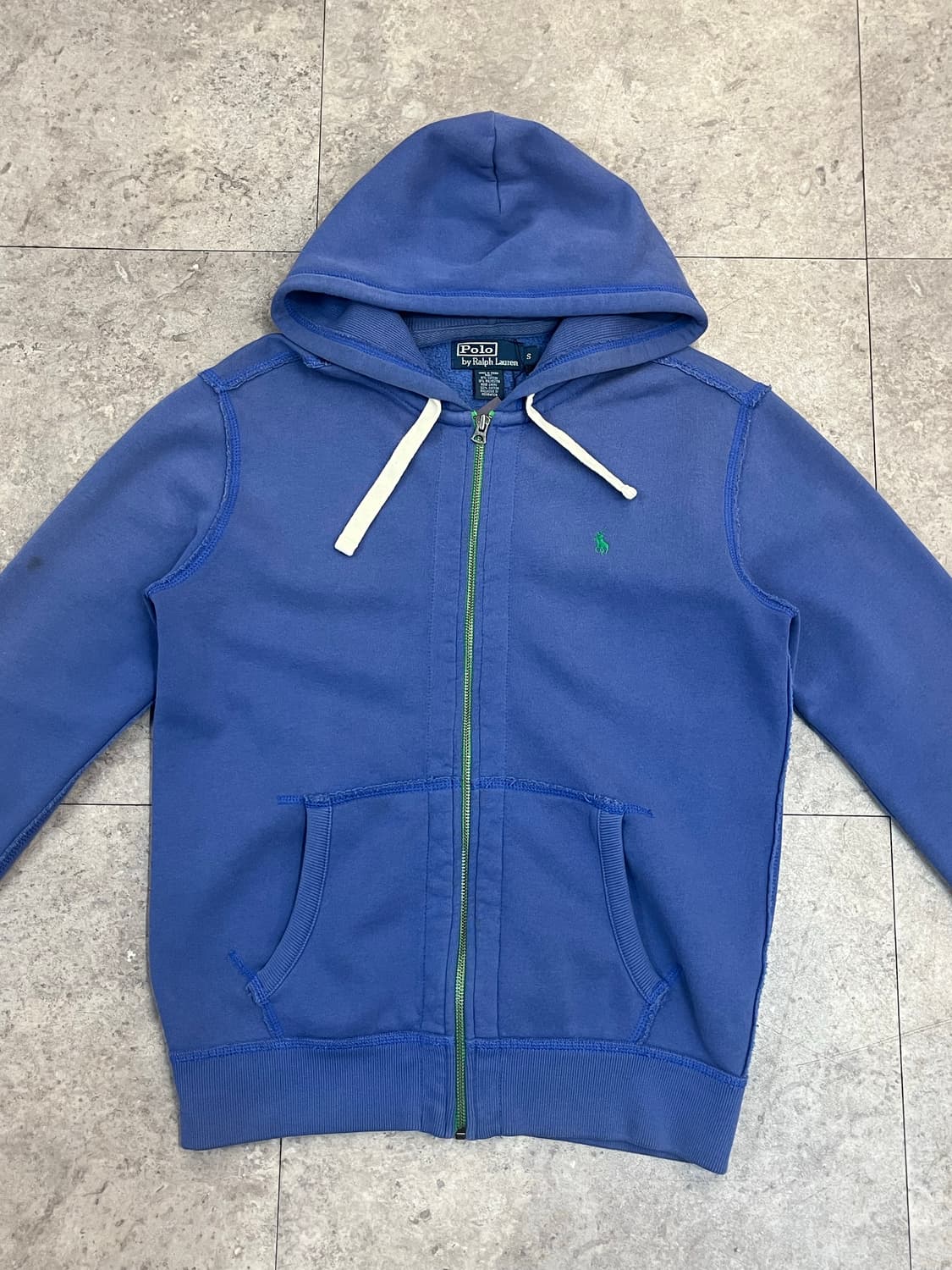 폴로 랄프로렌 기모 후드집업 블루 S #csz3356 상품이미지4