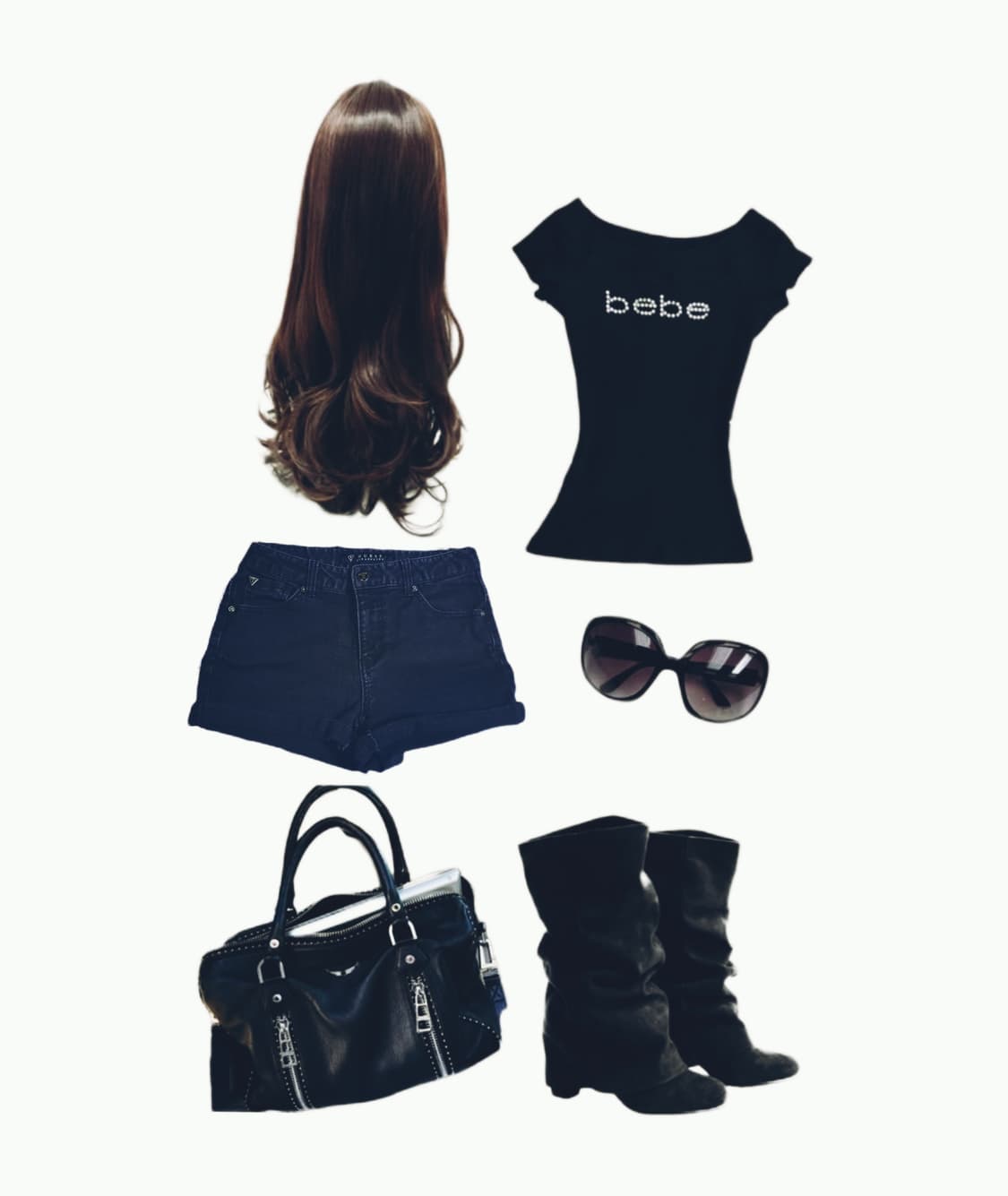 2000s 게스 핫팬츠 XS 블랙 상품이미지1