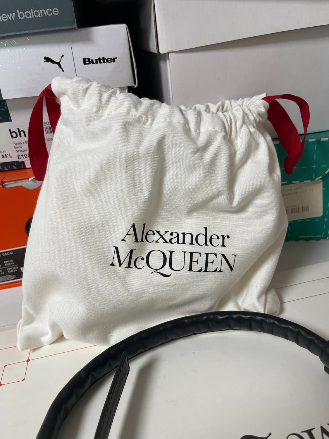 알렉산더 맥퀸 블랙 벨트 + 더스트백 상품이미지3