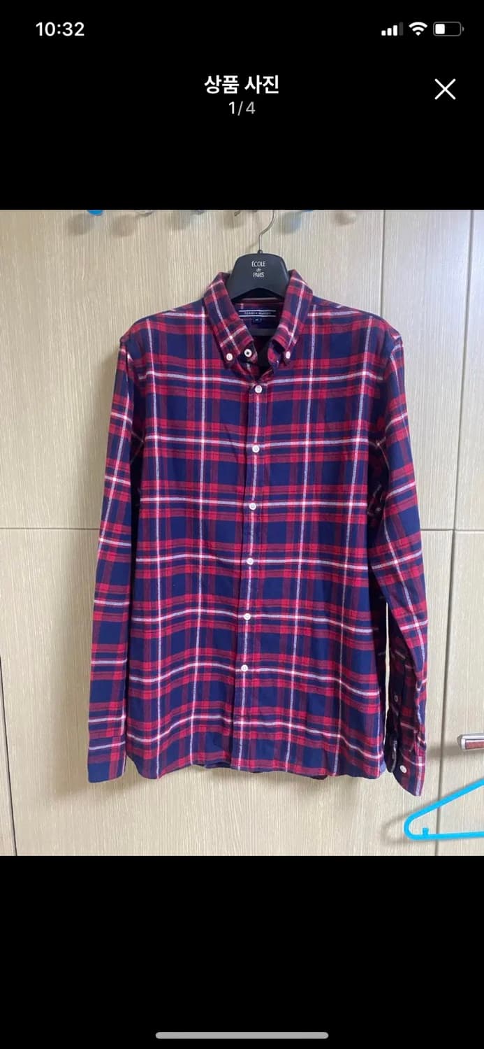 TOMMY HILFIGER 타미힐피거 체크 플란넬셔츠 M사이즈 상품이미지1