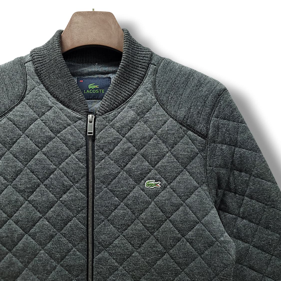 [95] 라코스테 그레이 퀼팅 블루종 자켓 상품이미지4