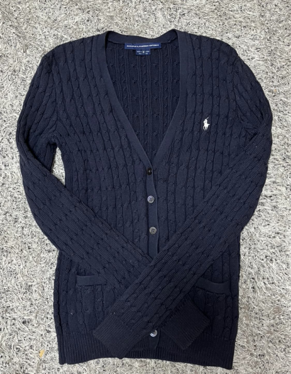 폴로 랄프로렌 네이비 꽈배기 가디건 M 상품이미지2