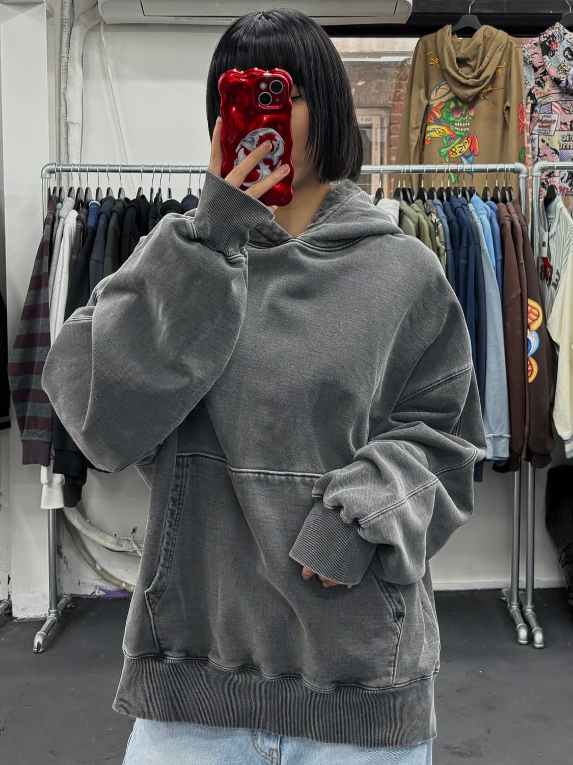 피그먼트 빅후디 후드티 상품이미지3