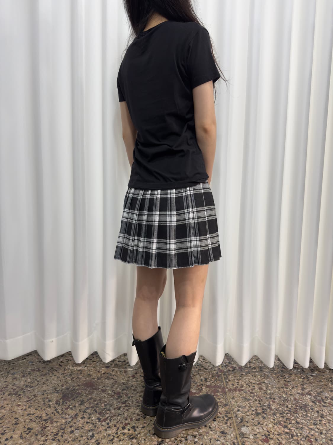 check pleats skirt 상품이미지3