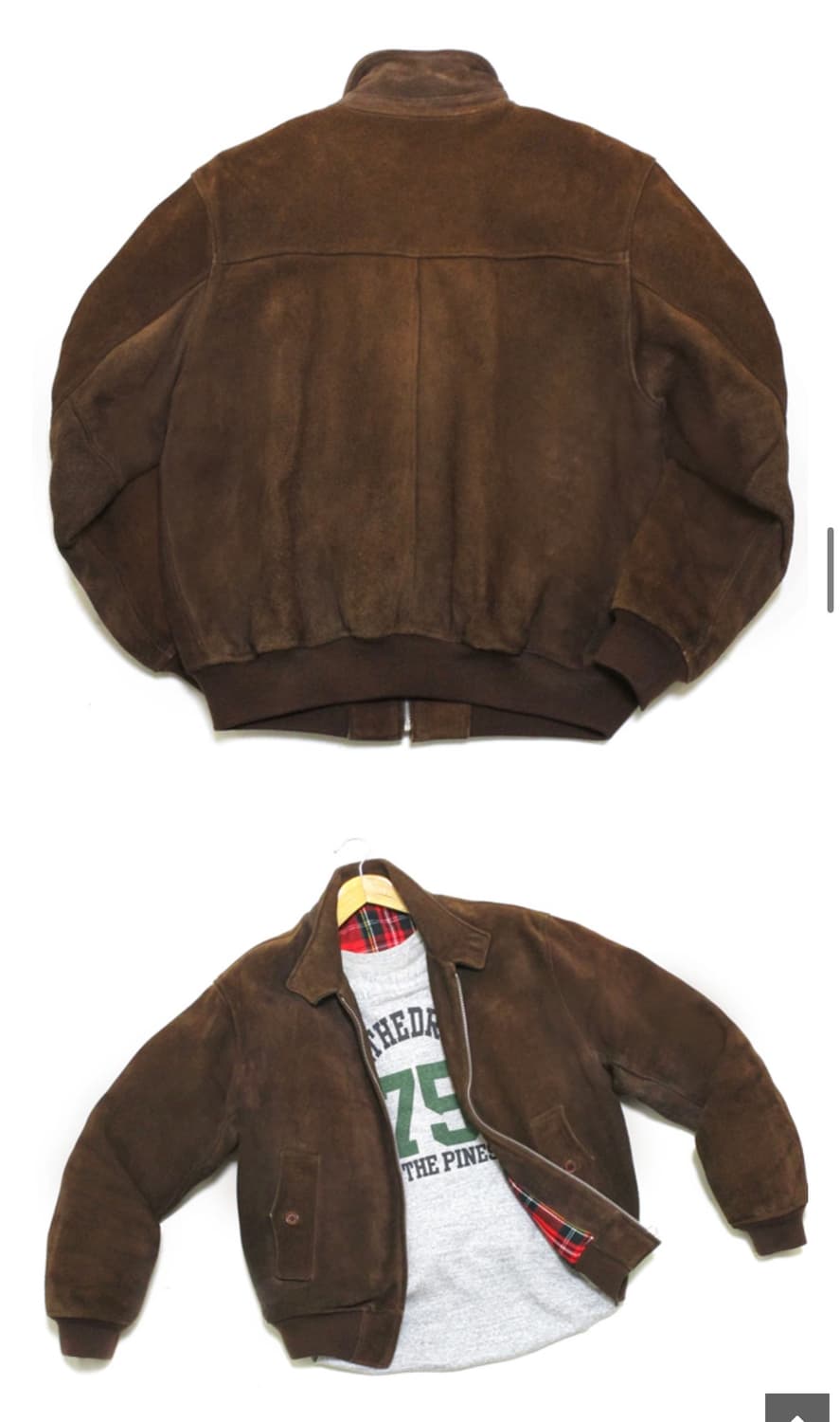 빈티지 브라운 스웨이드 G9 헤링턴 가죽 자켓 105 스너프 상품이미지4