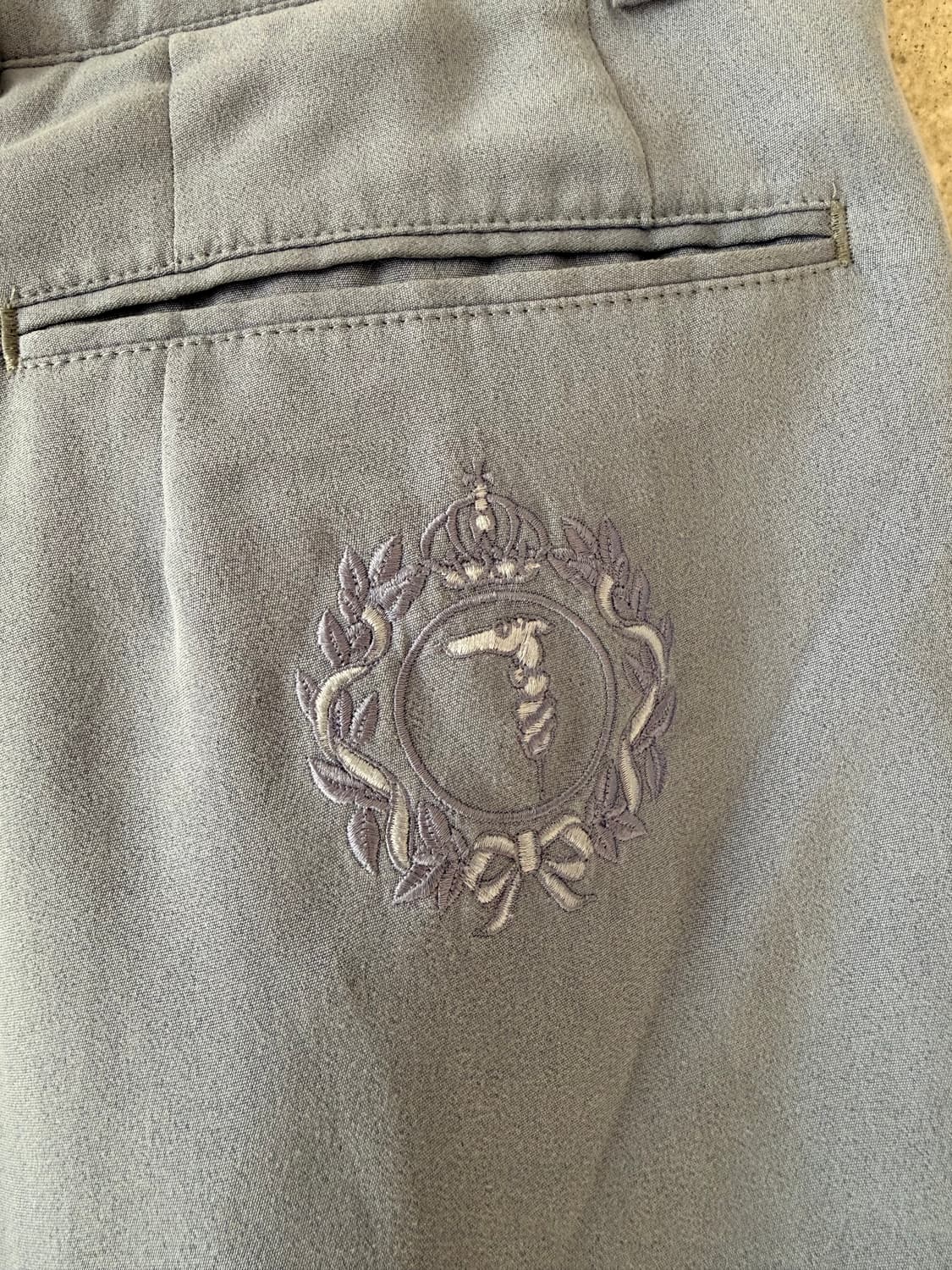 트루사르디 남성 투턱 슬랙스 소라색 34.6인치 상품이미지5