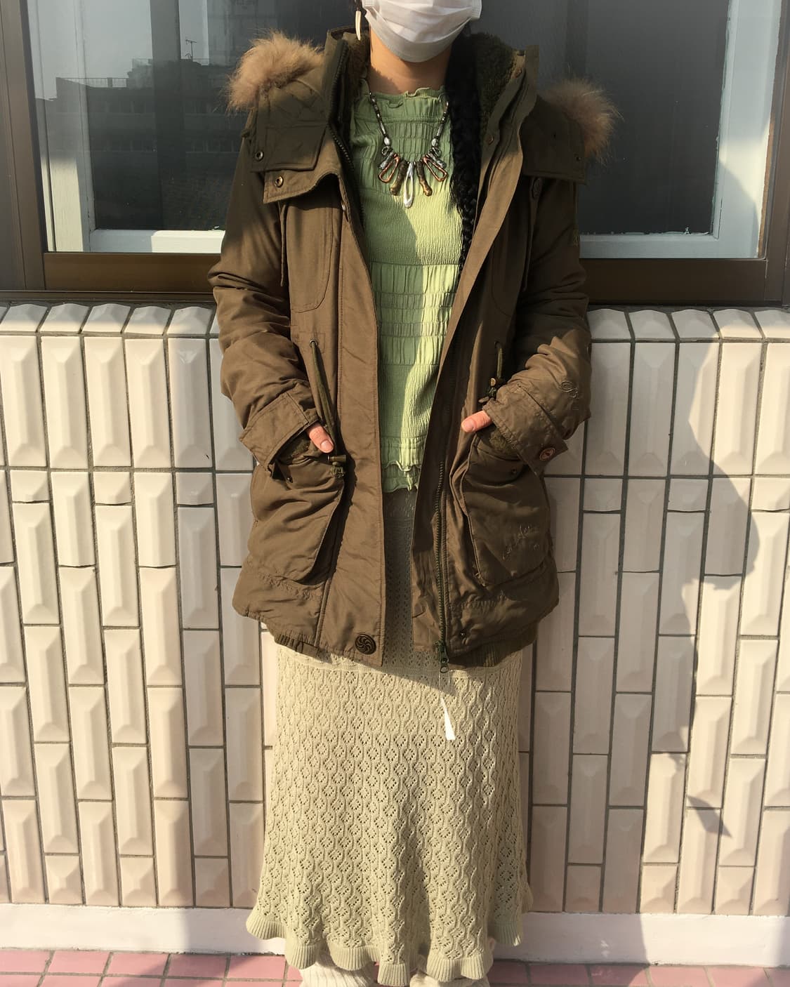 Fake fur hood filed jacket 상품이미지7