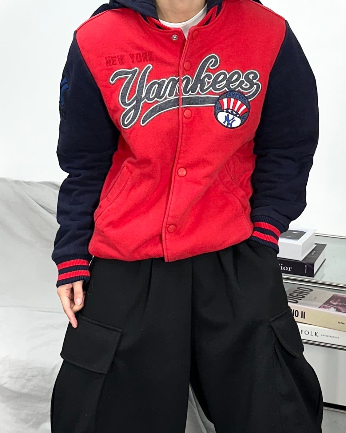 MLB 뉴욕 양키스 코튼 스타디움 후드 자켓 XL 상품이미지2