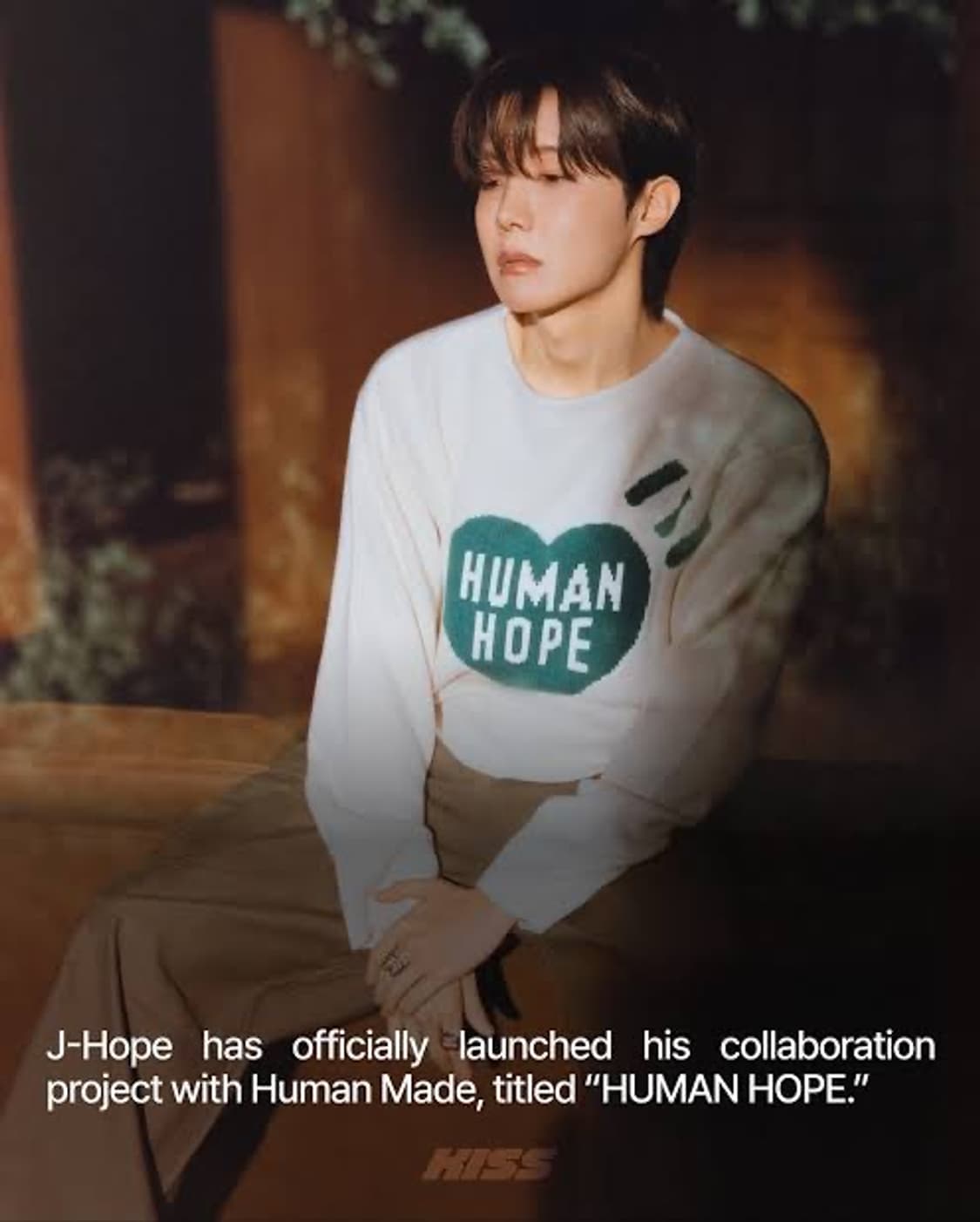 휴먼 메이드 휴먼 호프 하트 니트 스웨터 화이트 상품이미지3