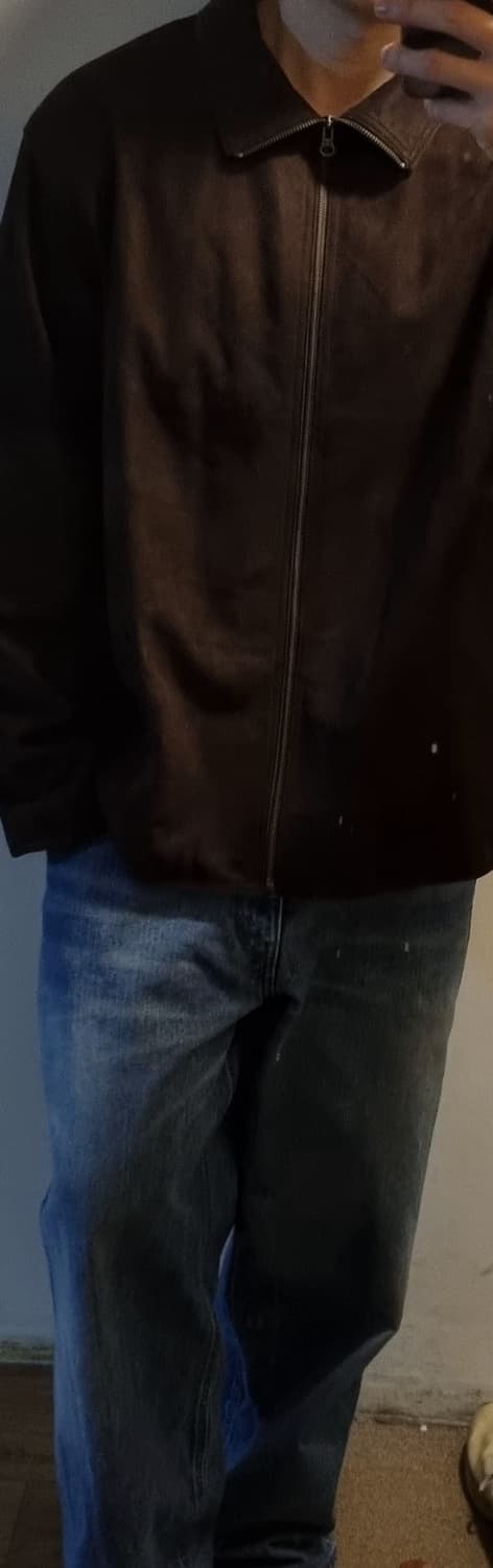 올드갭 누벅 집업 하이넥 레더자켓 상품이미지6