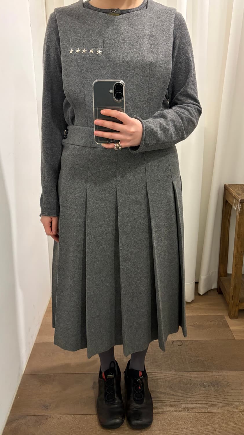 Star Stud Overall Pleats One Piece 상품이미지2