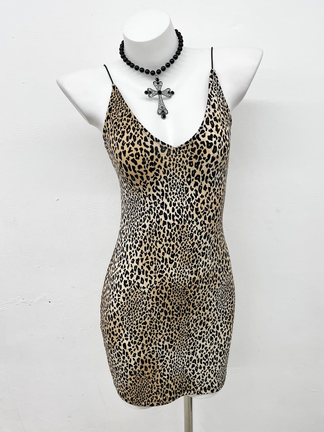 갸루 레오파드 원피스 상품이미지1