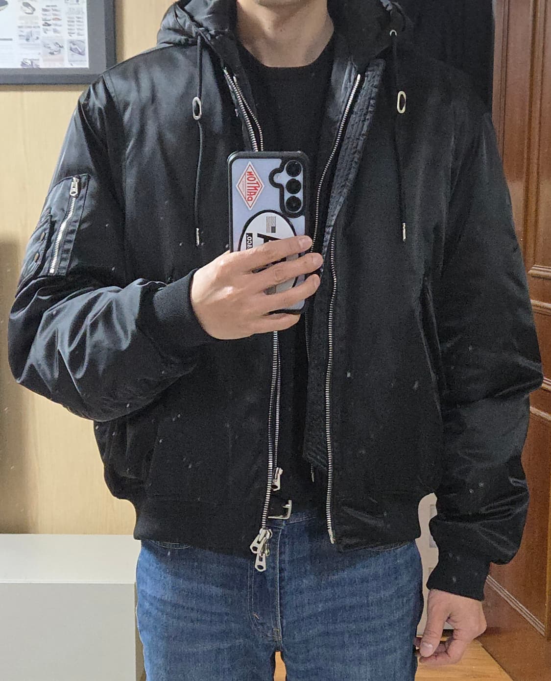 (착샷) 일꼬르소 구스 다운 점퍼 ma-1 오버핏 상품이미지8