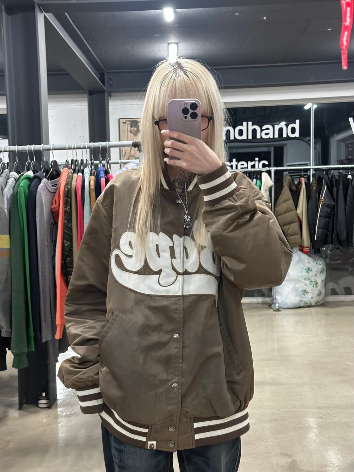 베이프 브라운 바시티 자켓 상품이미지1