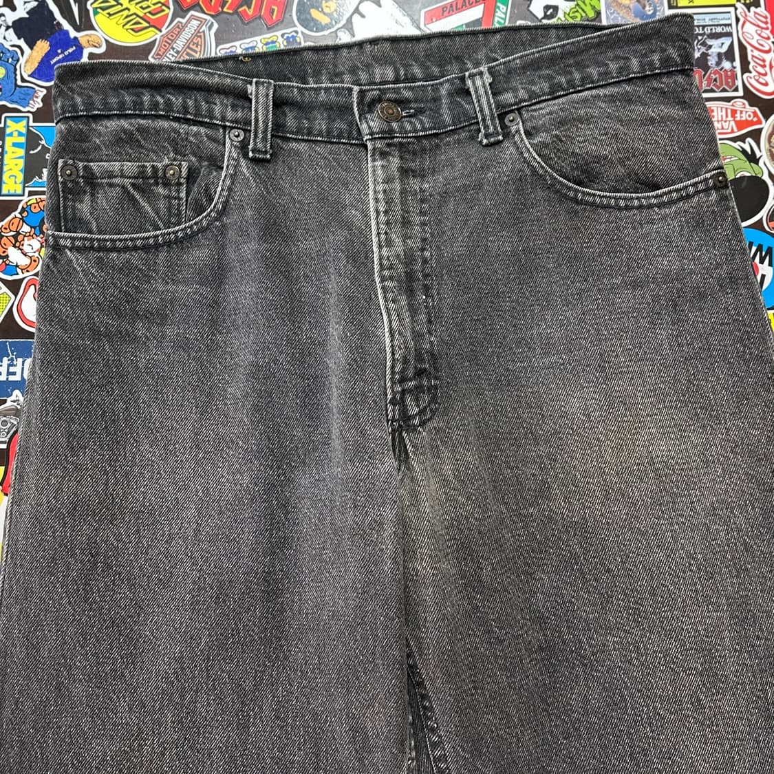 90s USA 리바이스 550 블랙 진 데님 팬츠 34 상품이미지3
