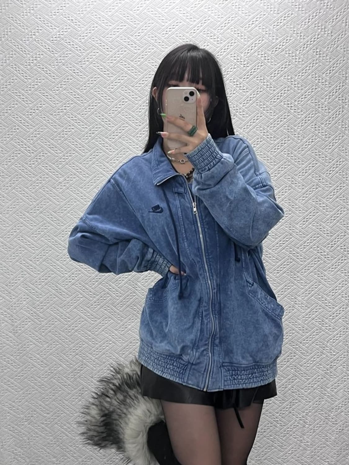 나이키 빈티지 리이슈 데미지 워싱 집업 자켓 XL C09355 상품이미지1