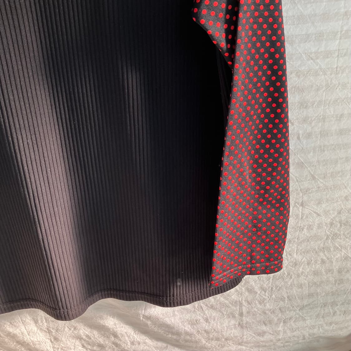 빈티지 레드 땡땡이 로즈 블라우스 1011 y2k 스트릿 갸루 펑키 일본 상품이미지3