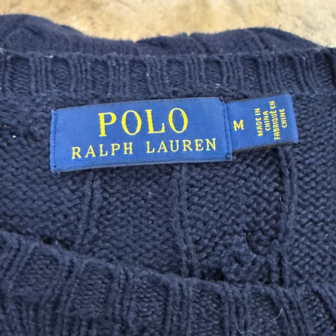 폴로 랄프로렌 네이비 꽈베기 니트  상품이미지5