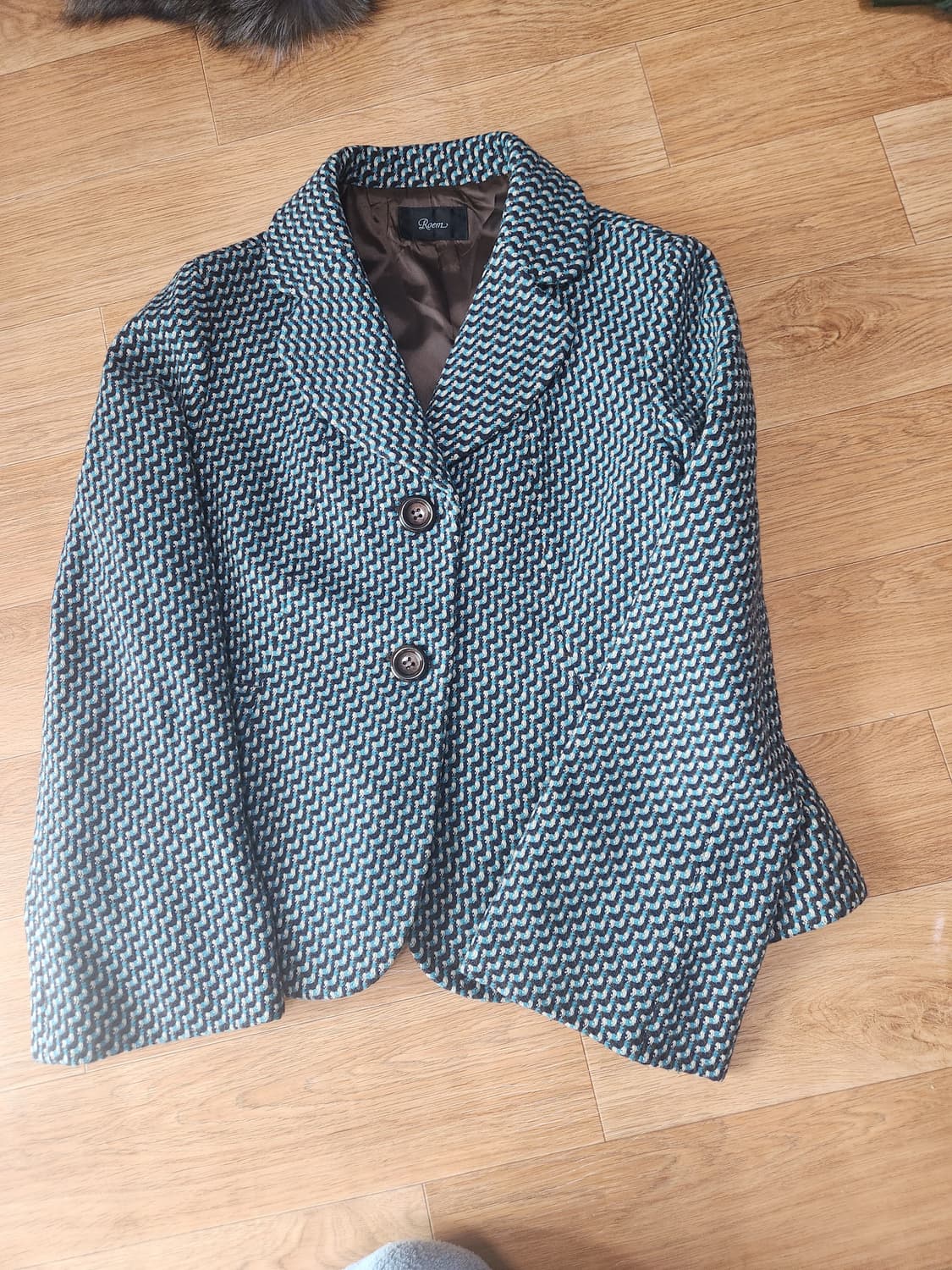 로엠 헤링본 패턴 여성 자켓 상품이미지7