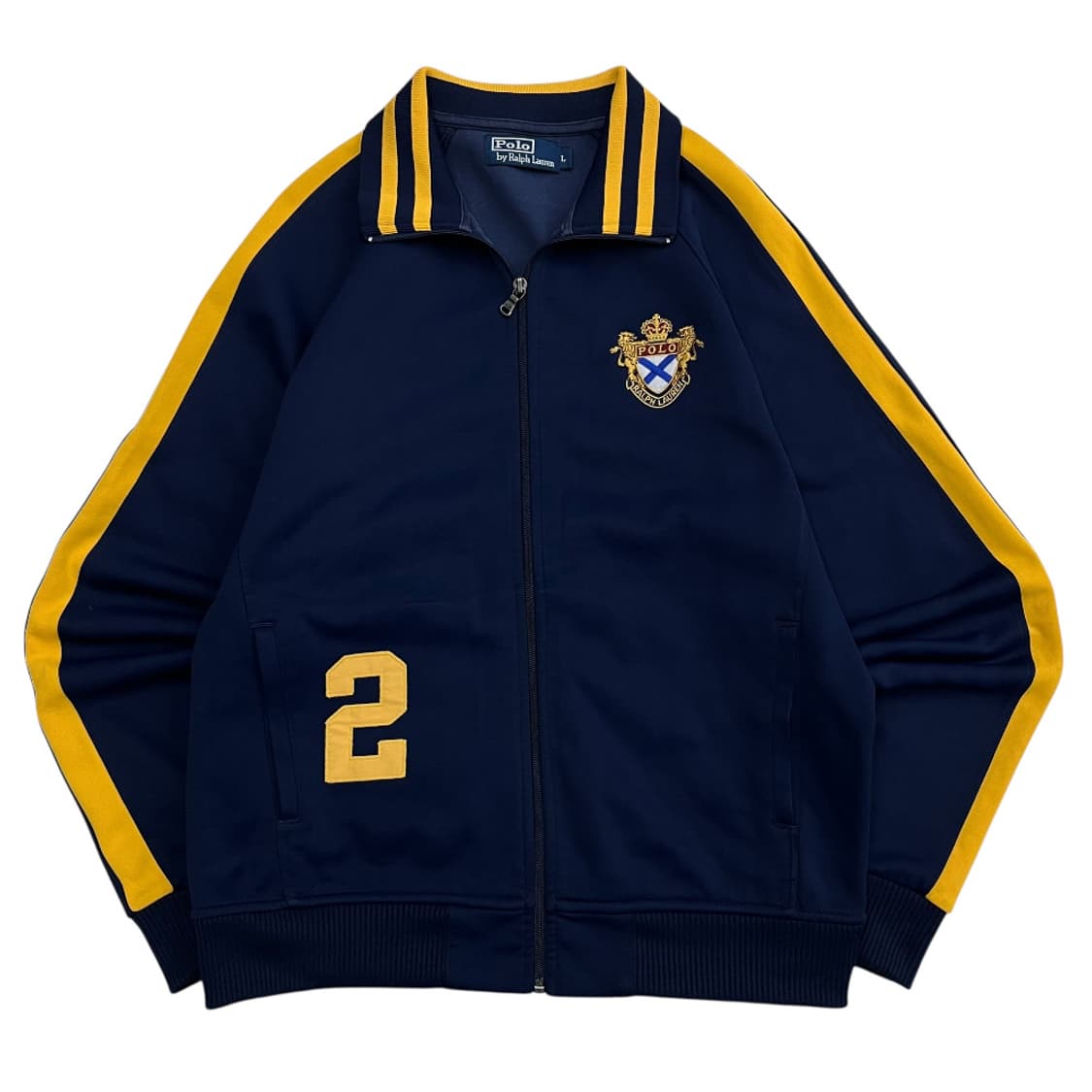 폴로 랄프로렌 옐로우 배색 네이비 트랙탑 L 상품이미지4