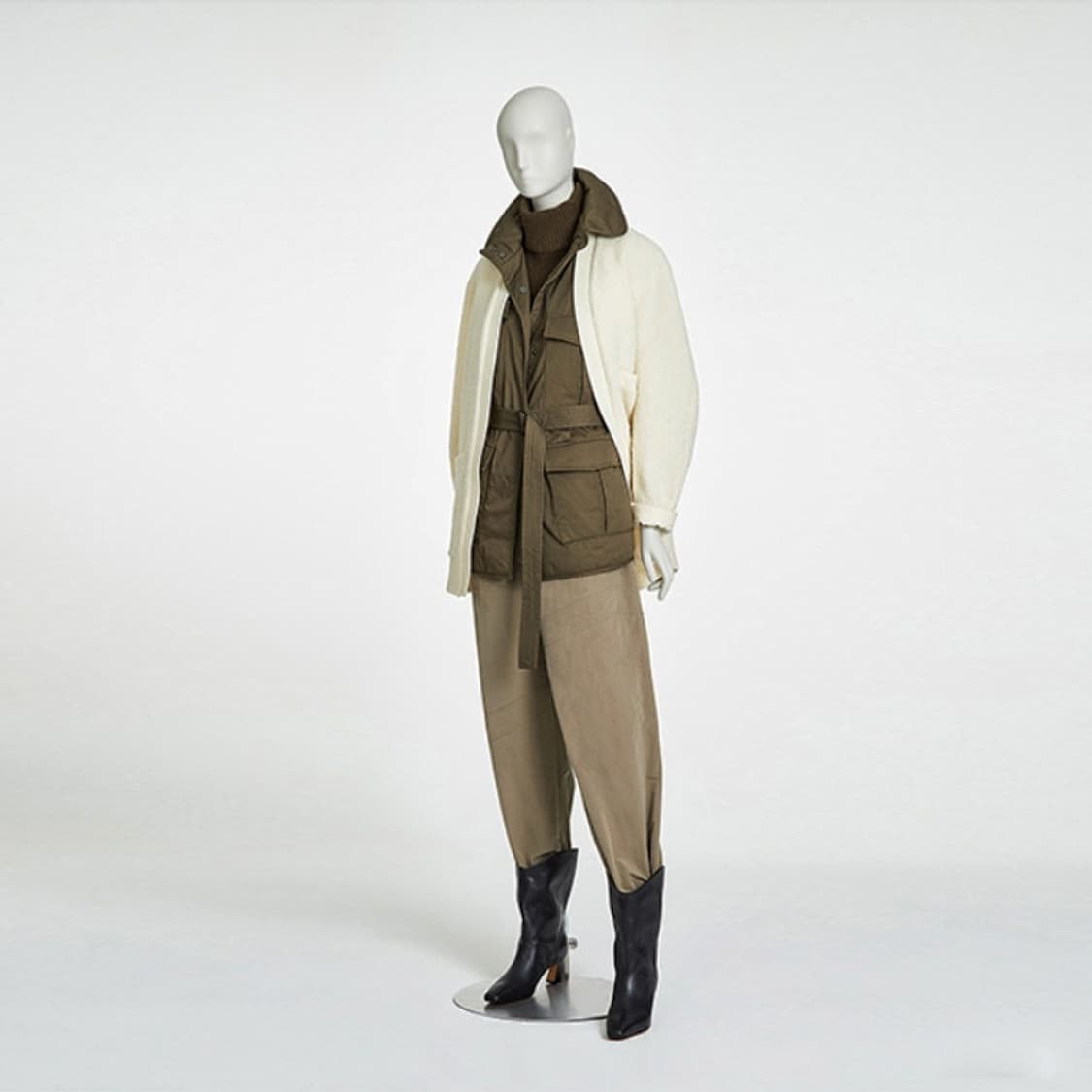 시스템 트위드 하프 코트 상품이미지1