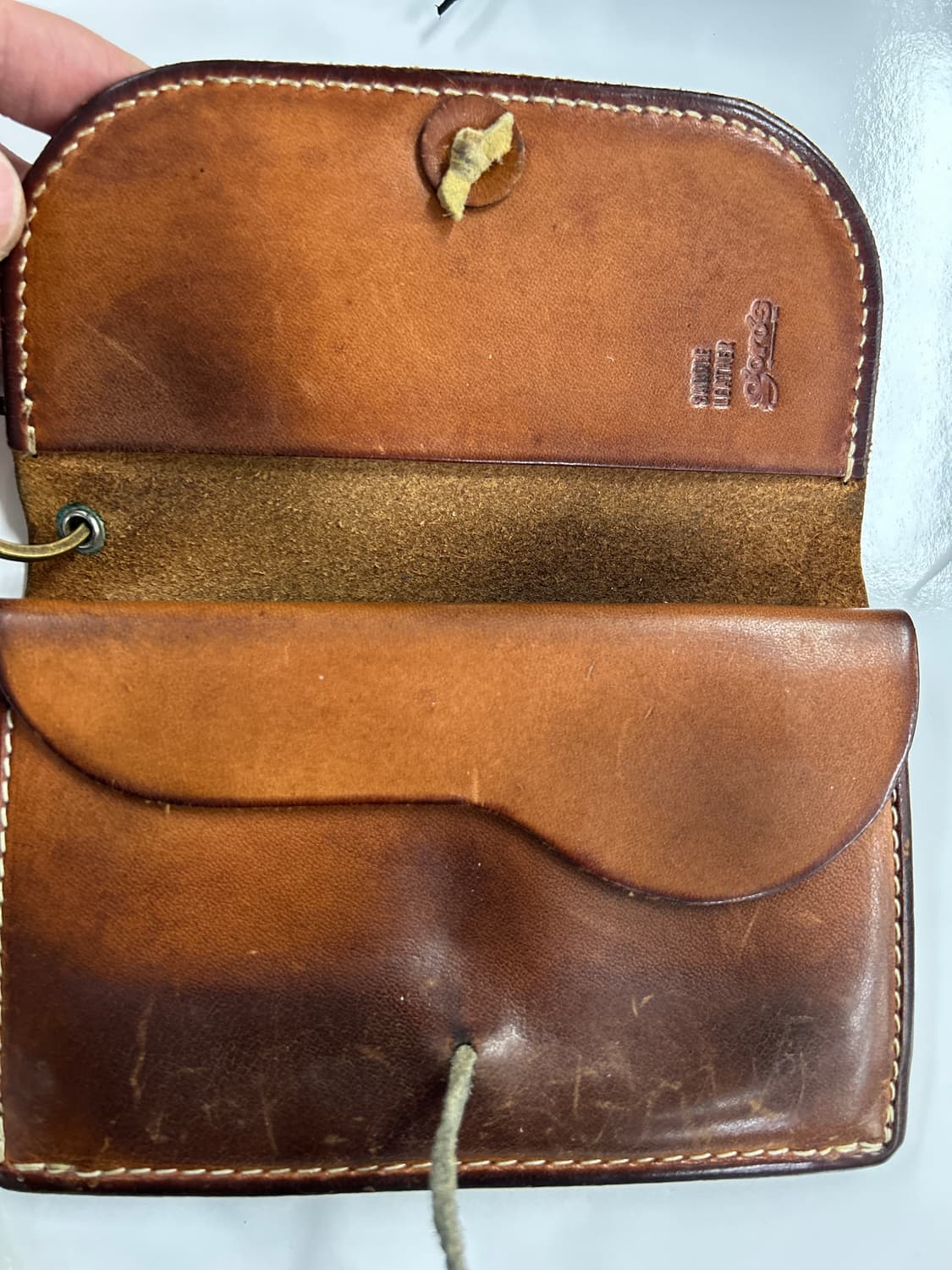 GOROS 올드고로스 새들레더 콘초 중지갑 상품이미지5