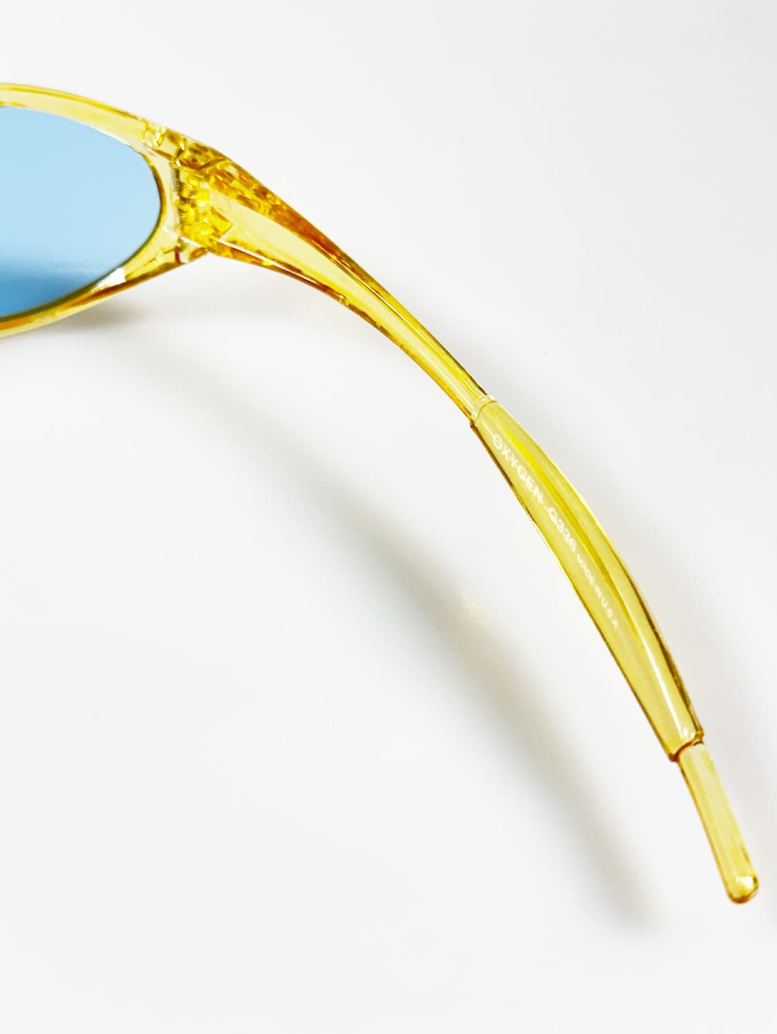 90s OXYGEN 옐로우 랩 어라운드 빈티지 틴트 선글라스 상품이미지6