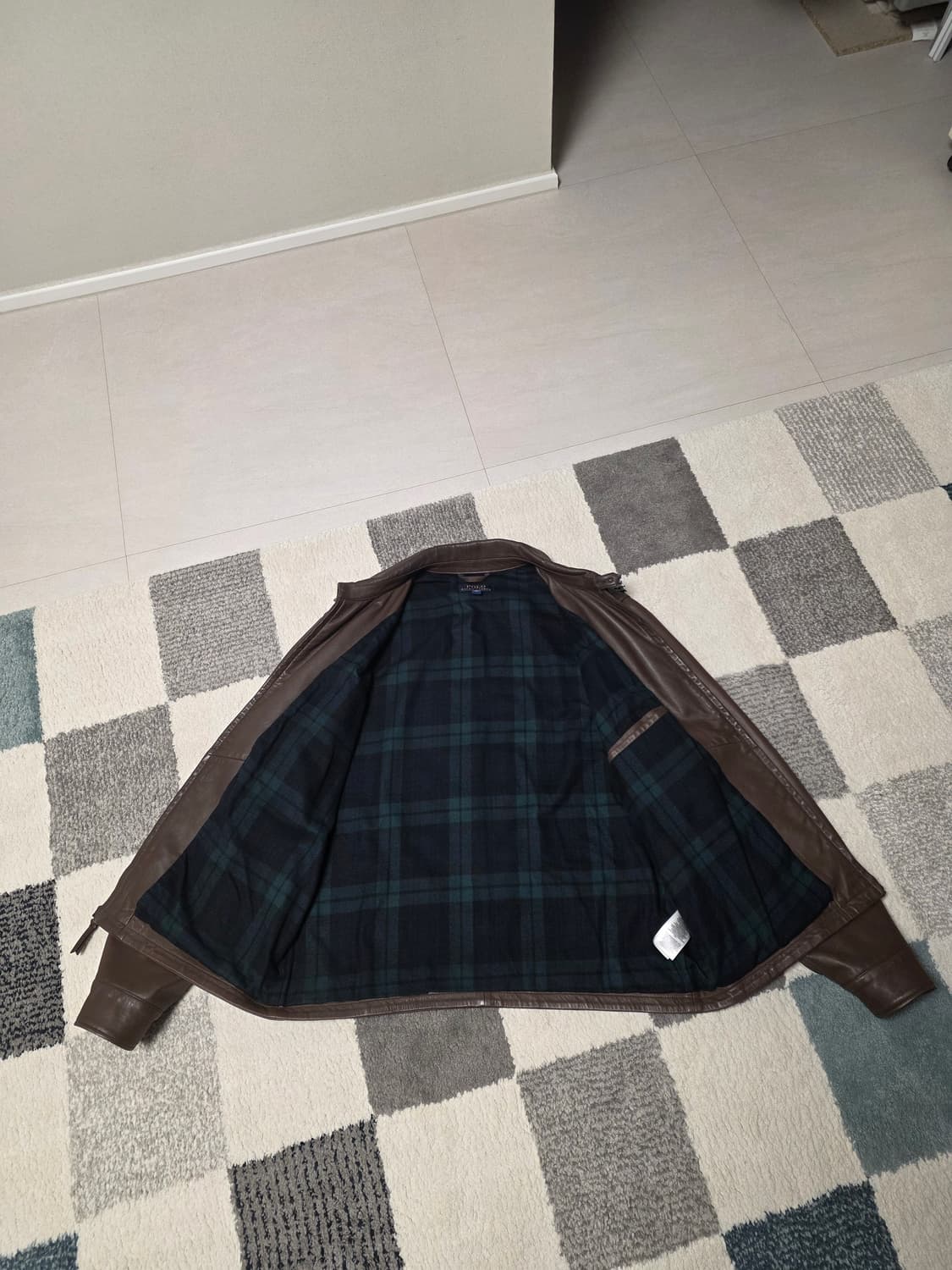 폴로 맥스웰 레더자켓 브라운 L사이즈 상품이미지3