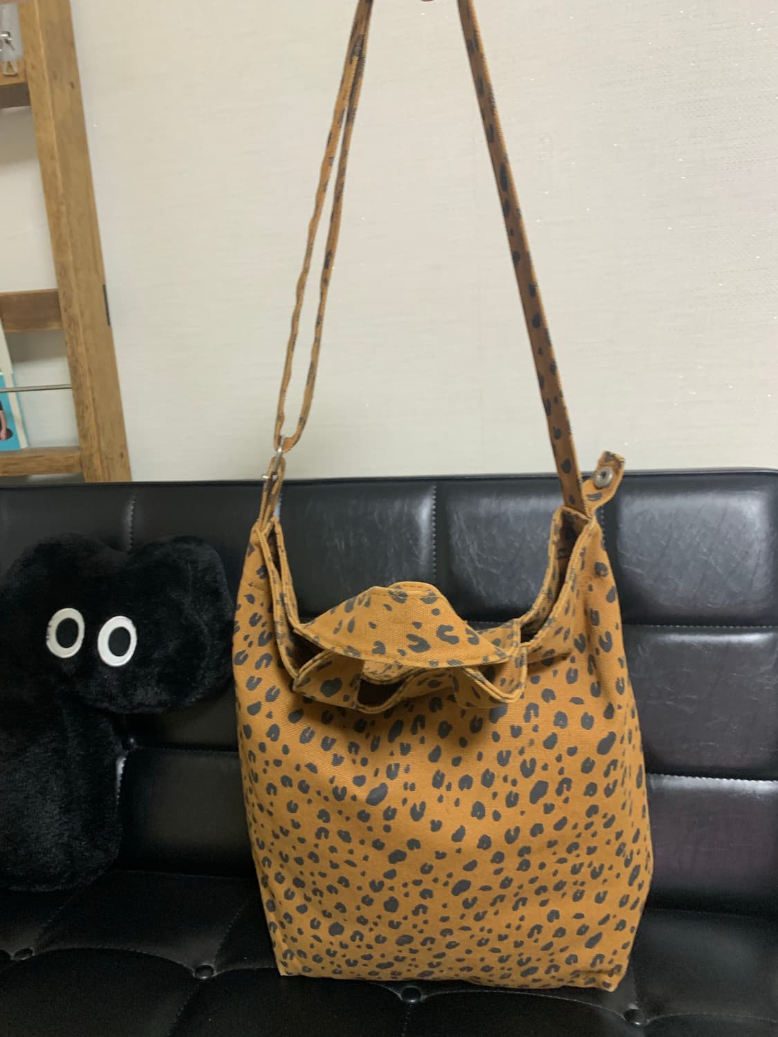 Baggu 바쿠 레오파드/호피 캔버스 숄더백 상품이미지3