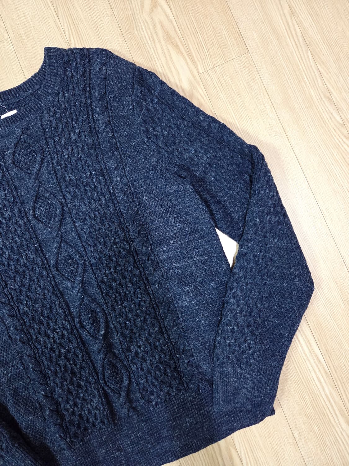 갭 블루 네이비 아란 짜임 코튼 니트 상품이미지4