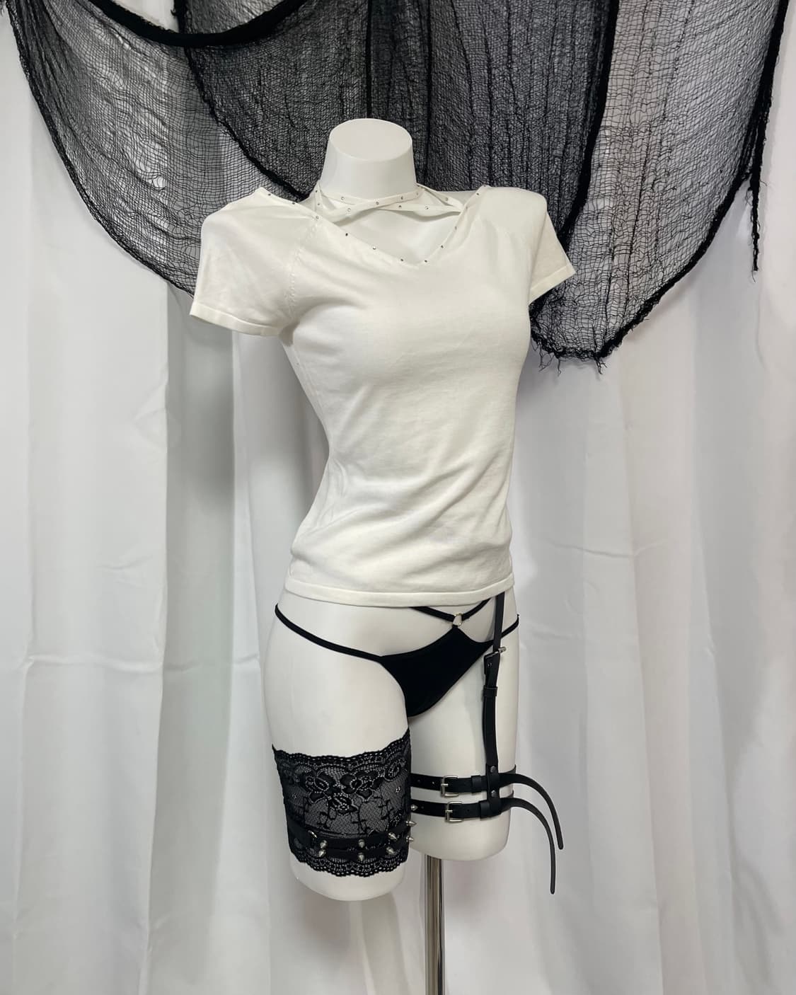 white cubic knit 상품이미지3