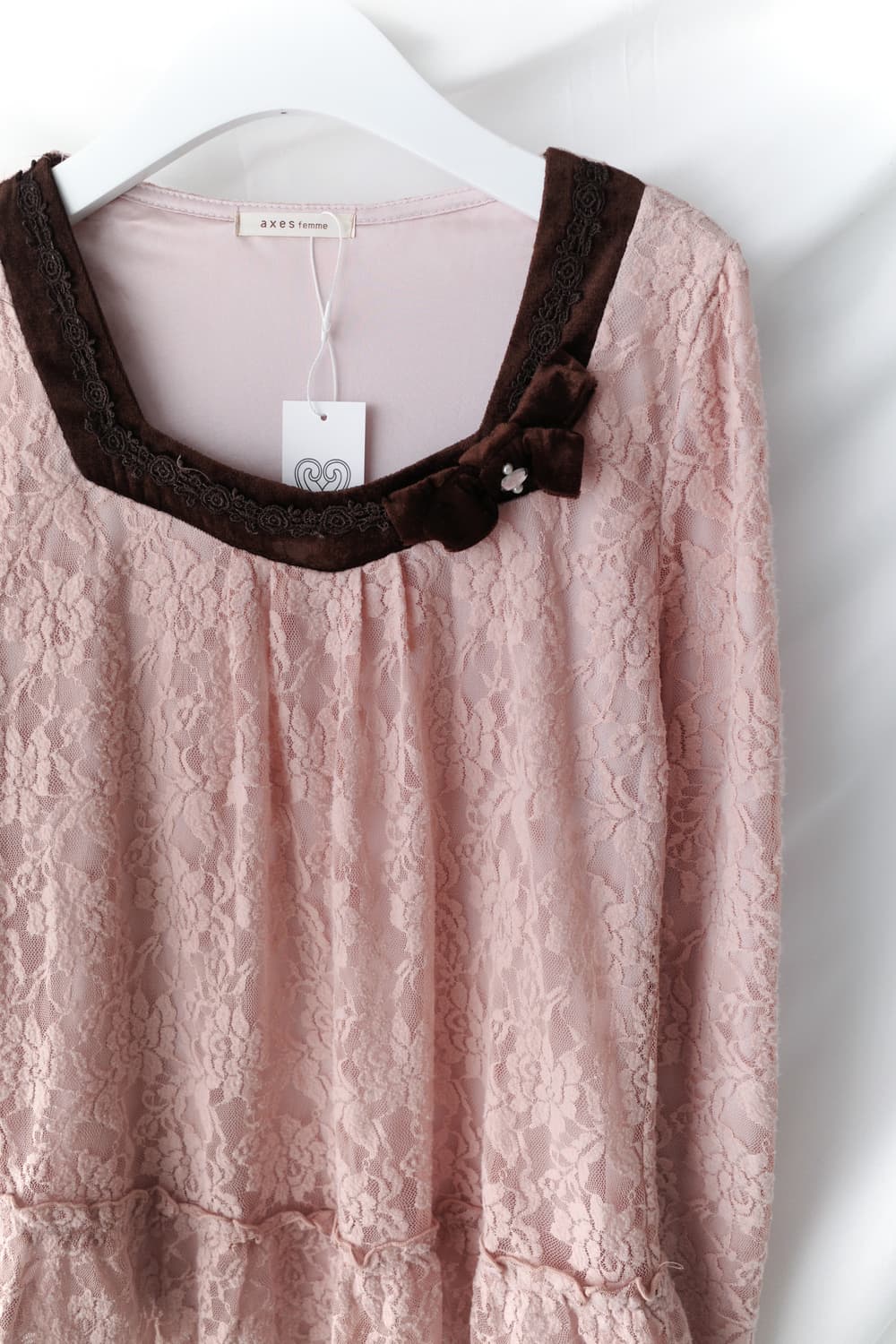 axes femme) lace long sleeve 상품이미지3