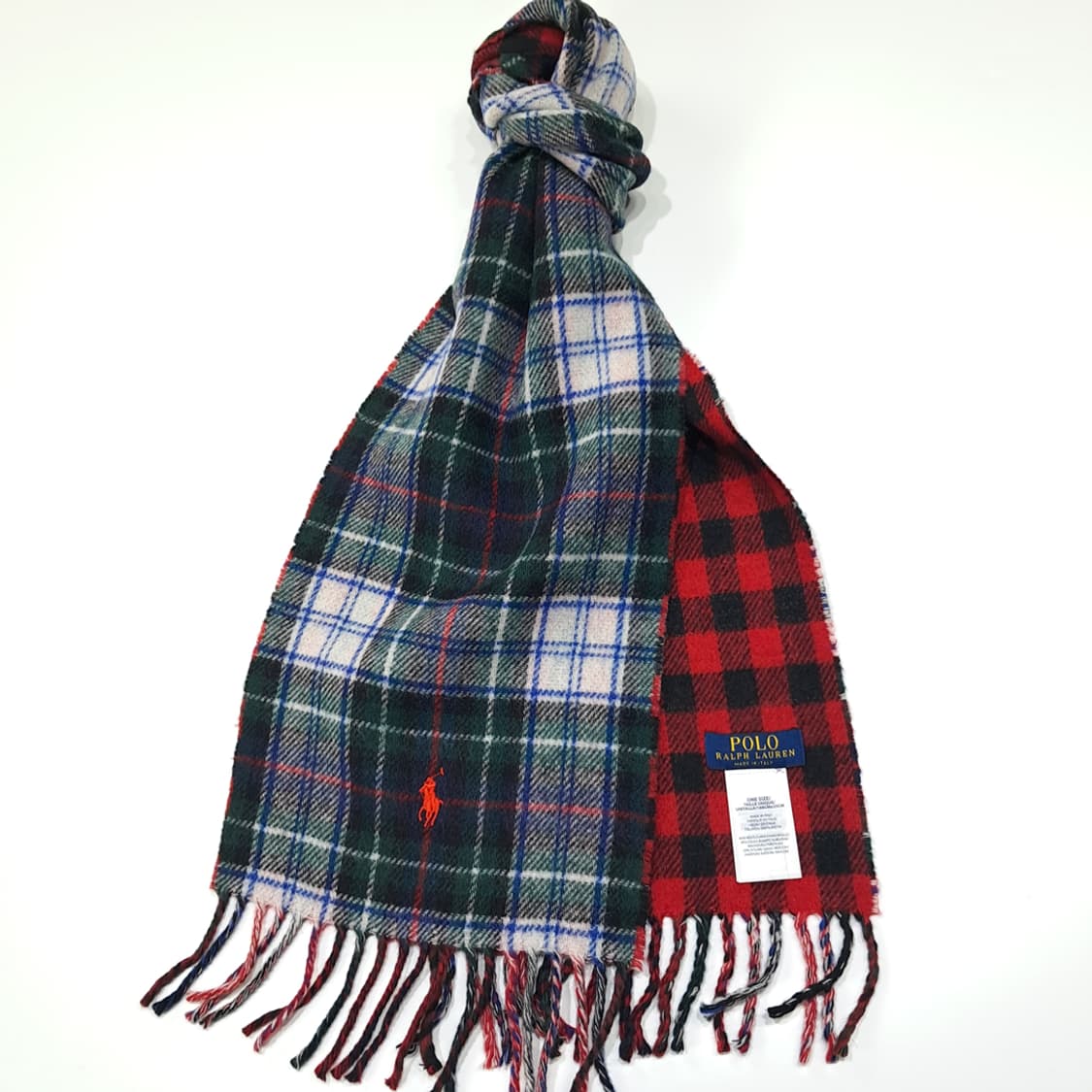 MX514 폴로 이태리판 울 양면 타탄 버팔로 체크 멀티 머플러 목도리 상품이미지2