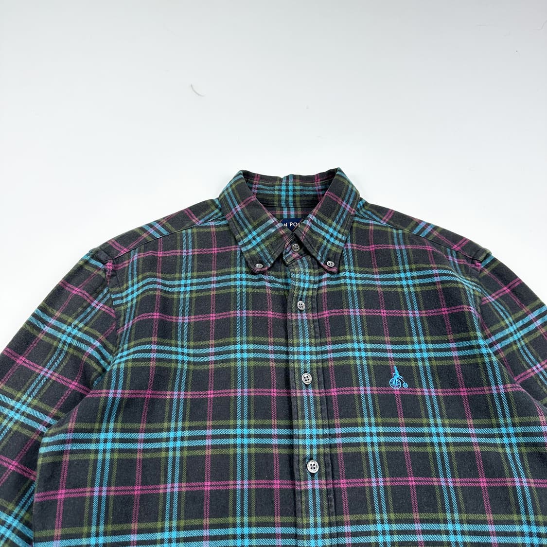 빈폴 클래식 시그니처 로고 울 체크셔츠 (M) 상품이미지1