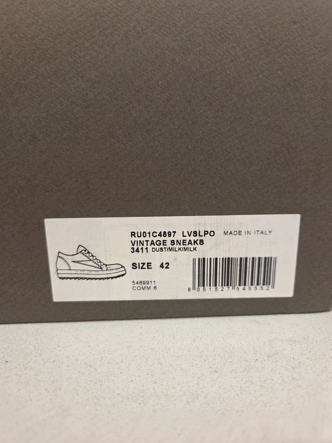 릭오웬스 릭반스 더스트 스웨이드 42  상품이미지7