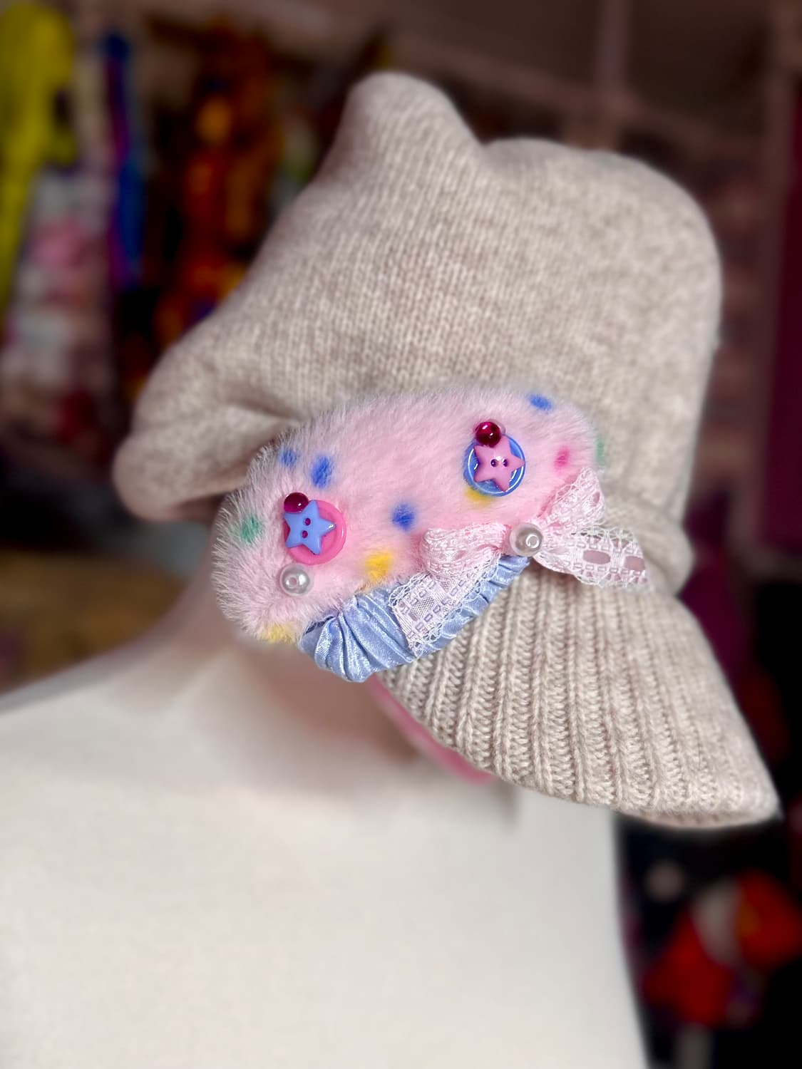 ･:*+. 핸드메이드 핑크 생크림 컵케이크 헤어핀 상품이미지1