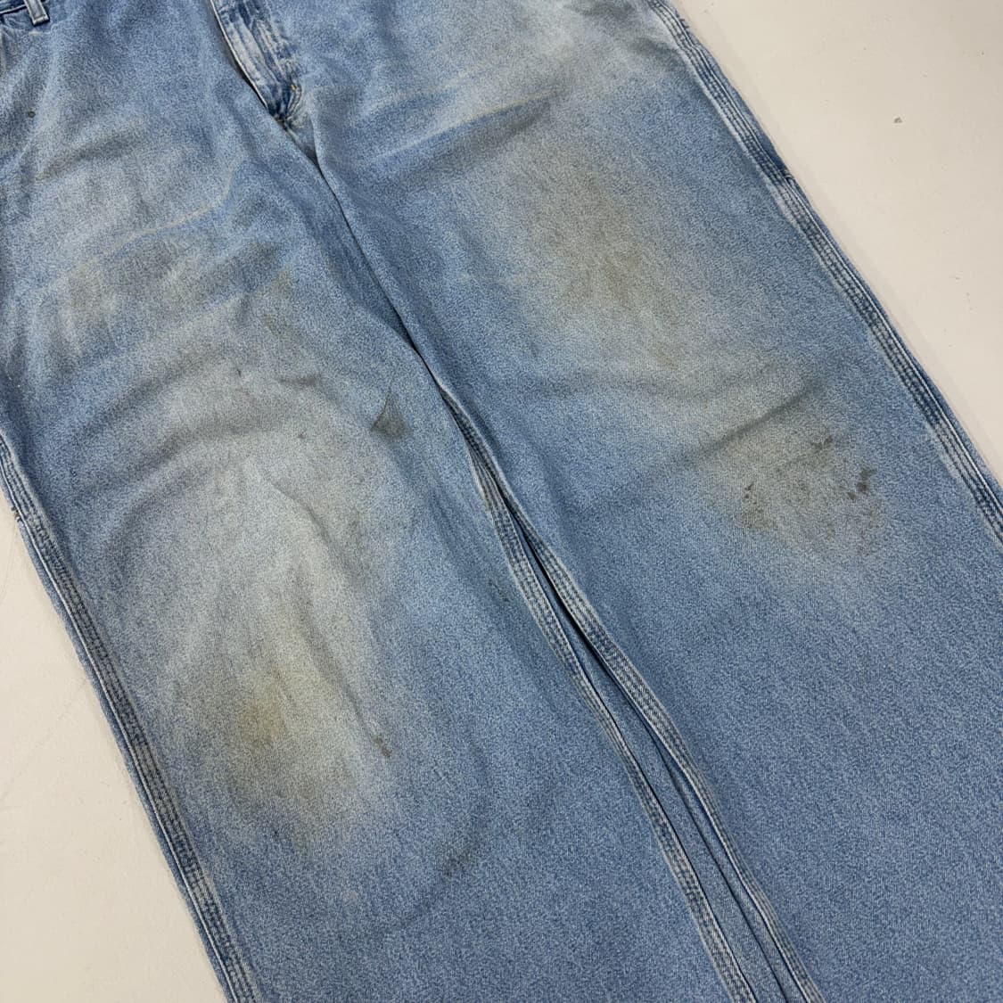 칼하트 OG 가죽패치 카펜터 페이딩 와이드 워크 데님팬츠 상품이미지5