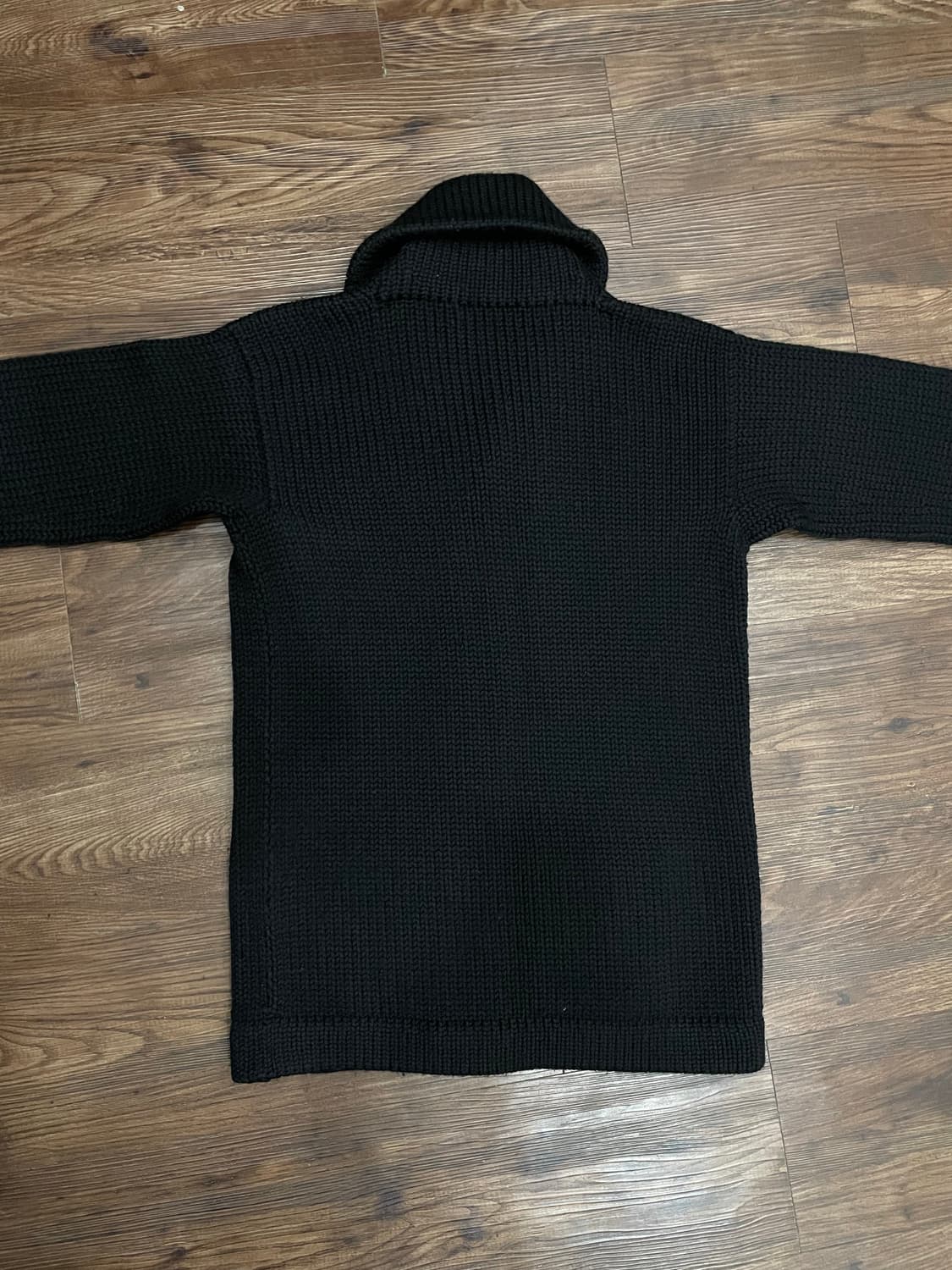 폴로 레터맨 숄카라 스웨터 가디건 블랙 상품이미지9