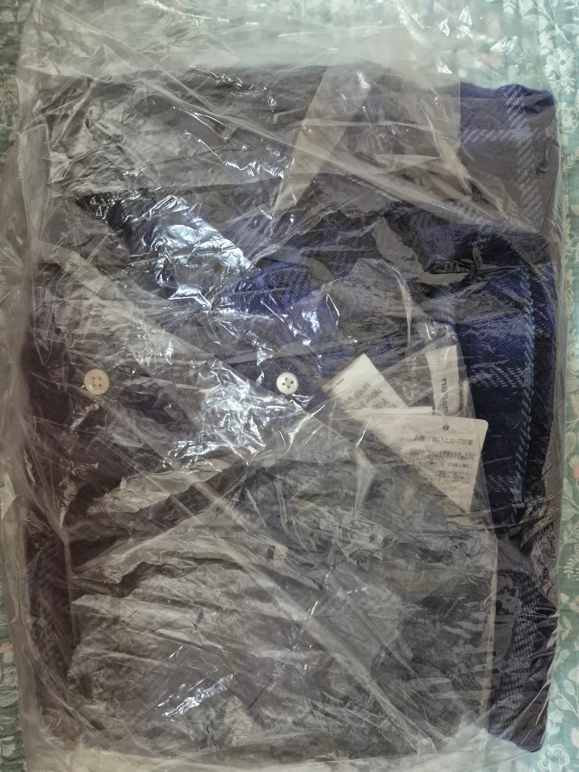 나나미카 헤비플란넬셔츠 네이비 L 상품이미지5