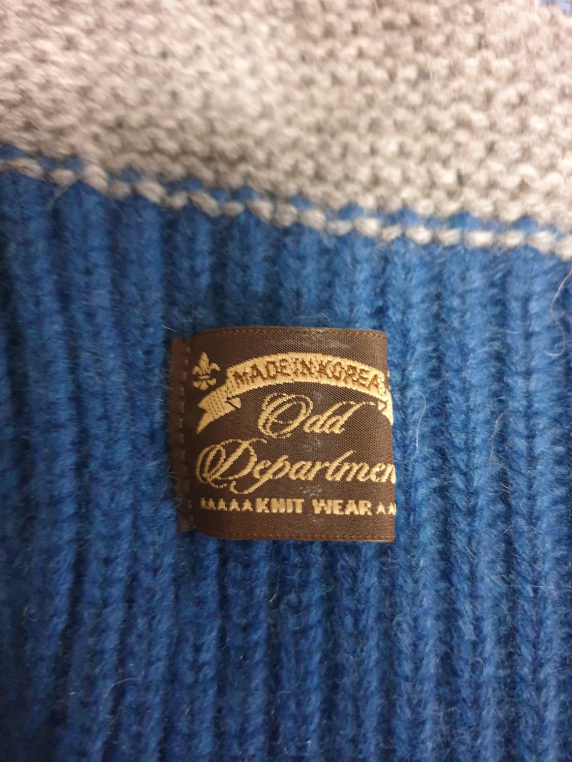 오드디파트먼트 램스울 스트라이프 니트 베스트 (M) 상품이미지2