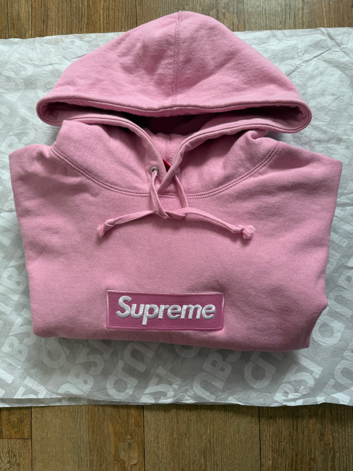 24fw 슈프림 박스로고 후드 L 더스티핑크 상품이미지1