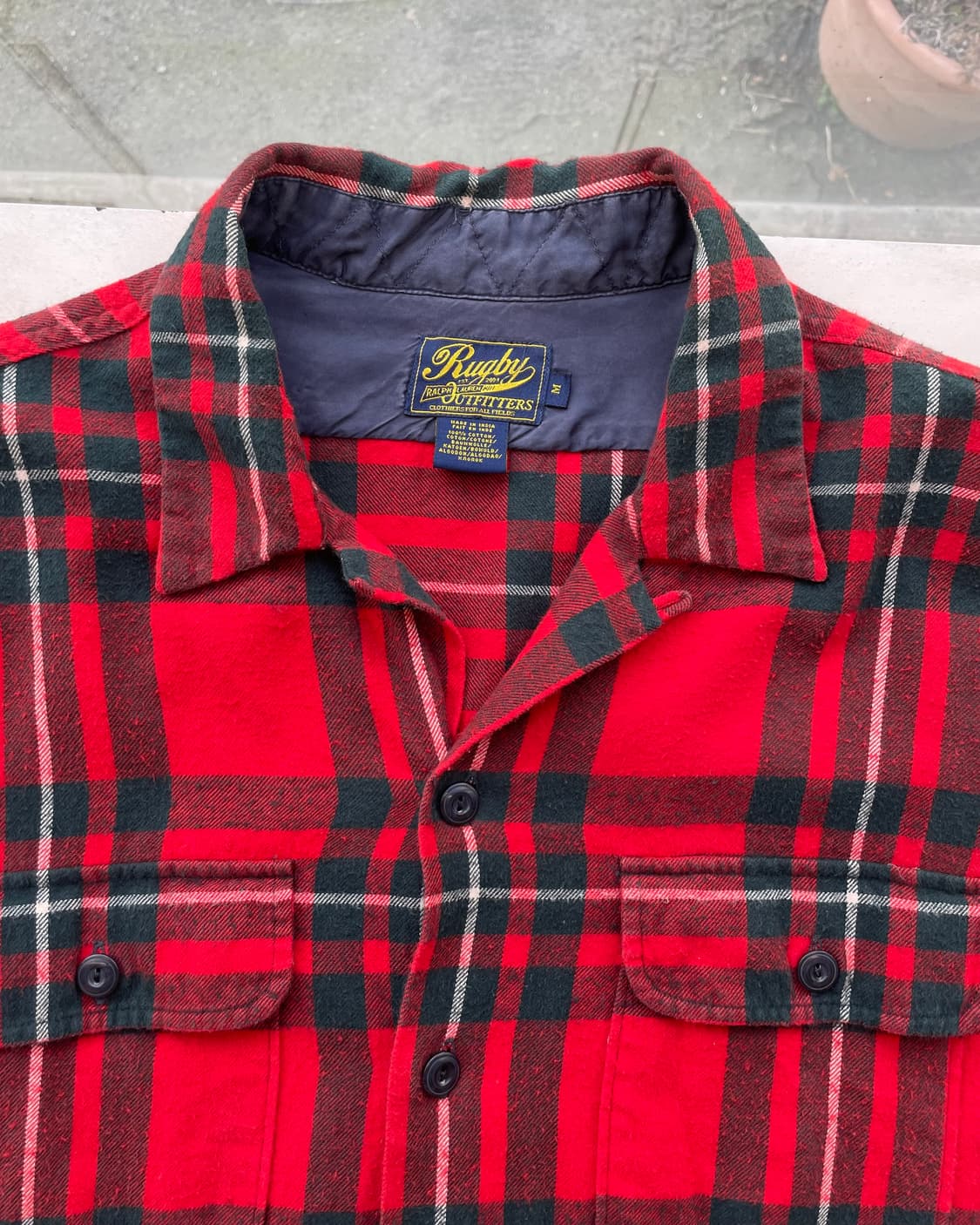 Ralph Lauren Rugby flannel camp shirt M 상품이미지5