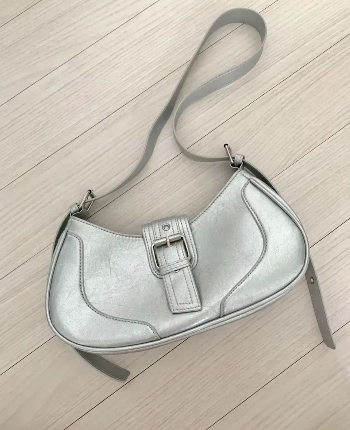 샵사이다) 실버 숄더백 상품이미지1